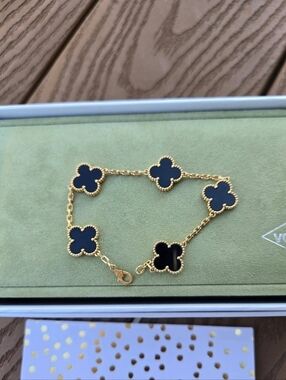 Van Cleef and Arpels Onyx Bracelet.